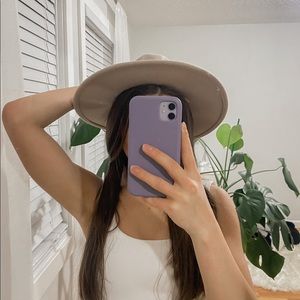 Wide Brim Tan Fedora